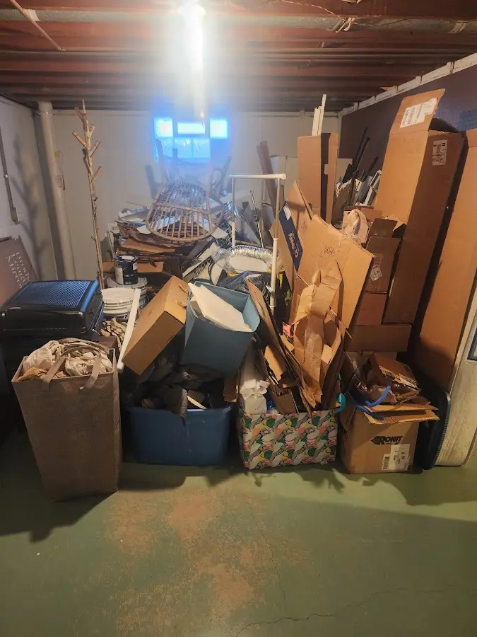 Roll-off dumpster container at job site for Construction Dumpster Rental in Zion